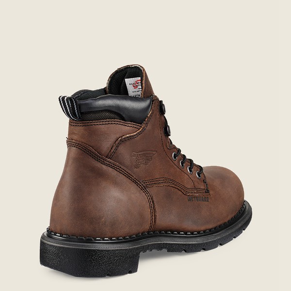 Botas de Seguridad Red Wing Hombre Marrom/Negros - Supersole® - 6-Inch Waterproof Toe Metguard - 203